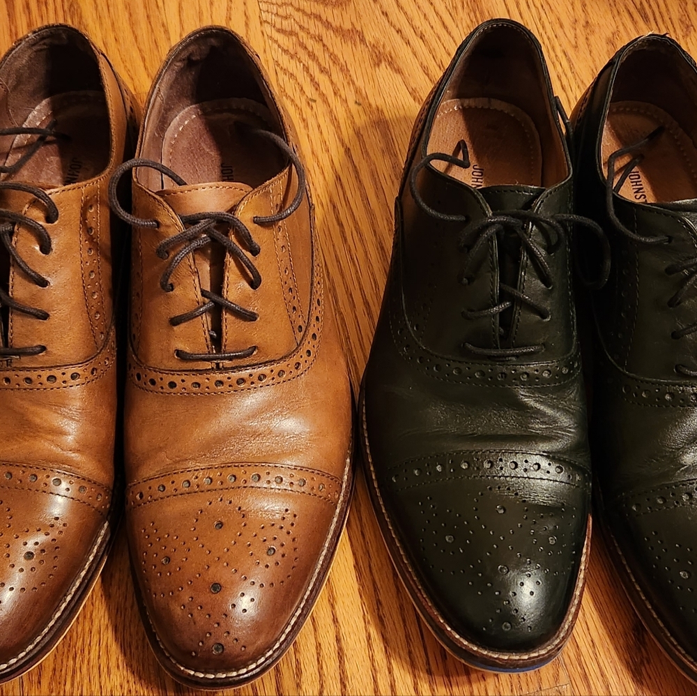 2 pairs of matching Johnston & Murphy dress shoes